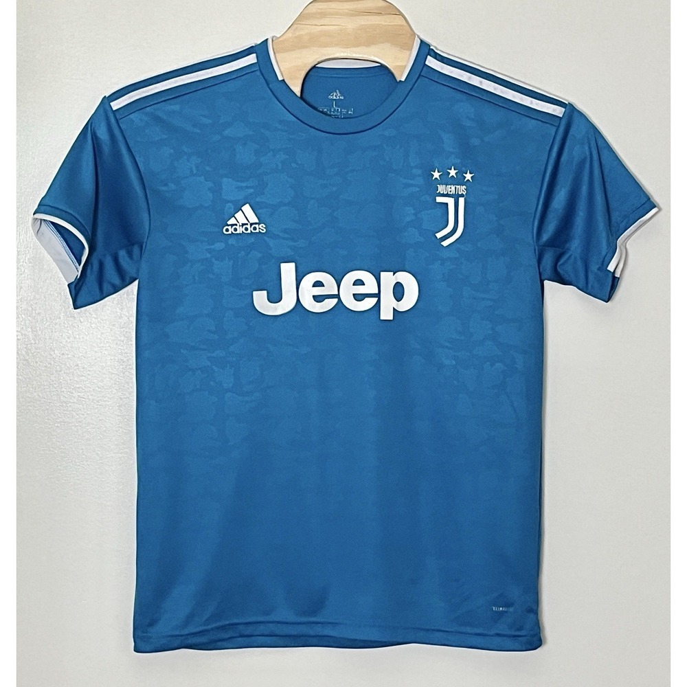 Adidas Juventus Jersey 2019-20 Blue Large Third Shirt Soccer Climalite World Cup